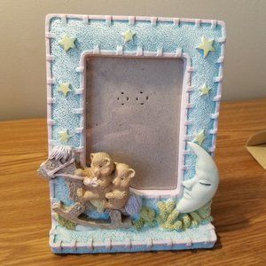 Resin Teddy Bear Baby Photo Frame NWT